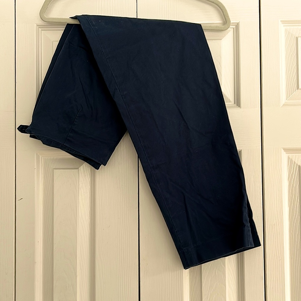 Tailored Indigo Cotton/Spandex Talbots pants. Size 10.
